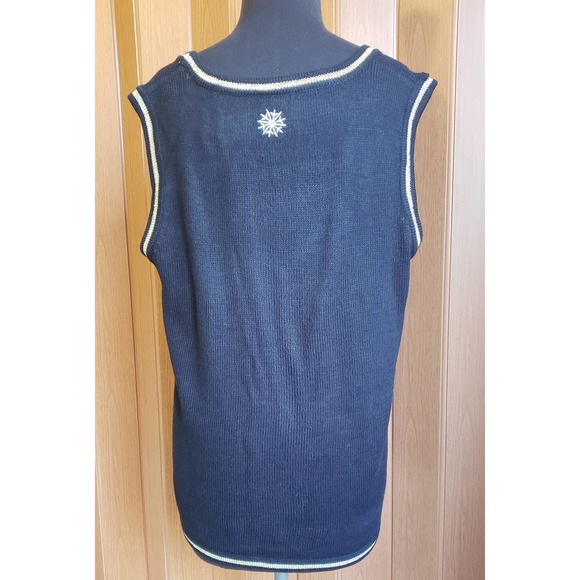 Holiday Time size 12/14 black & multicolored Christmas vest - Picture 5 of 6